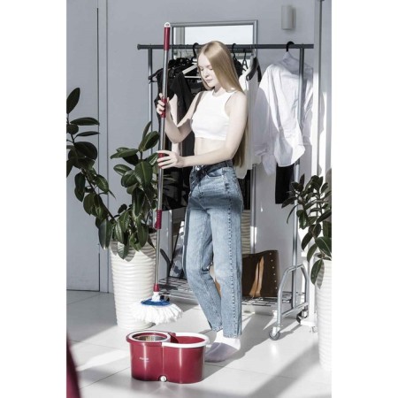 Pioneer 7103S cleaning set: mop, bucket, microfiber nozzle, 2 pcs, 6 l, red color-9