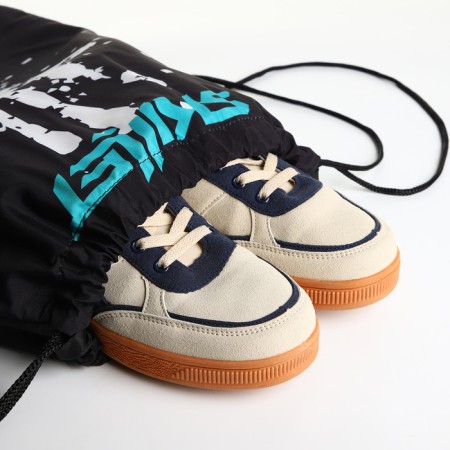 Bag for shoes on the lace, black color-3