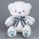 Soft toy "Bear with pearls", 25 cm, blue color