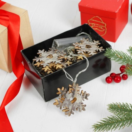 New Year's garland "Snowflakes", length 150 cm-4