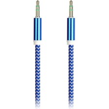 Audio Smartbuy A35, Jack 3.5 mm (M) -Jack 3.5 mm (M), in a braid, 1 m, blue