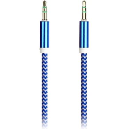 Audio Smartbuy A35, Jack 3.5 mm (M) -Jack 3.5 mm (M), in a braid, 1 m, blue