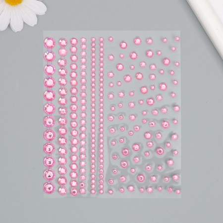 Stick plastic rhinestones "Round rhinestones" 12x10 cm-1