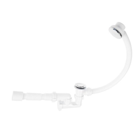 Siphon "Ani Plast" EC255s, 40 x 50, for a bath, with a flexible pipe, the "click-cracker" system, chrome