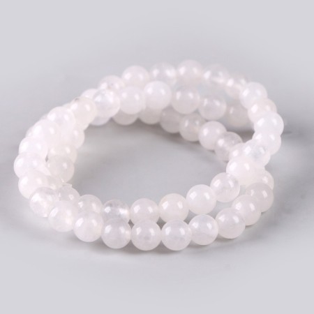 Beads made of natural stone "White quartz" set 58 pcs., Size 1 pc. - 6 mm-2