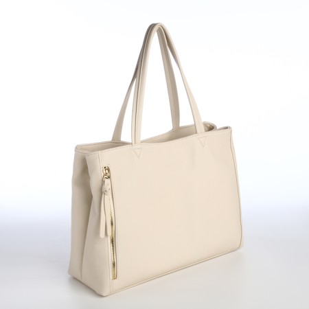 Women's bag with lightning, beige color-1
