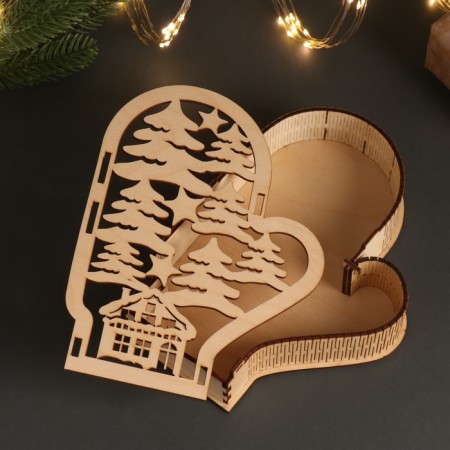 New Year's Basket-Varazhka "Christmas tree" 21x16x5 cm-4