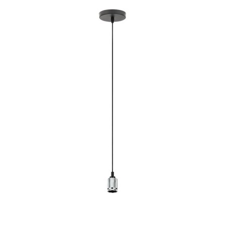 Lamp E27, wire 1 m, chromium color-5