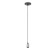 Lamp E27, wire 1 m, chromium color