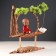 Souvenir tree, porcelain "Little Buddha in Red" with a stand for incense 35x35x9.5 cm