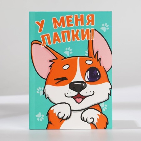 Gift set: A6 diary 80 sheets and a thermostat 250 ml "I have paws"-4