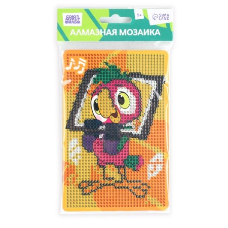 Diamond mosaic with partial filling for children "Parrot Kesha", 10 x 15 cm-5