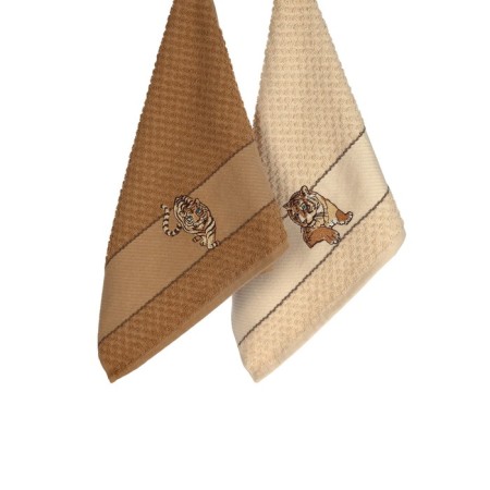 Set of terry napkins Diva Afrodita Ceylin "Tiger", size 40x60 cm, 2 pcs-2