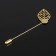 The base "brooch-og" with a sheet (set of 5 pcs.), L = 7 cm, site 0.9 cm, color gold