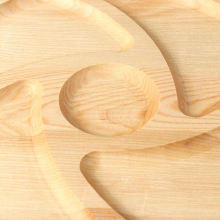 Menzhitsa Wooden "Round", with a cutting board and a saucer, D-35 cm, an array of ash-3