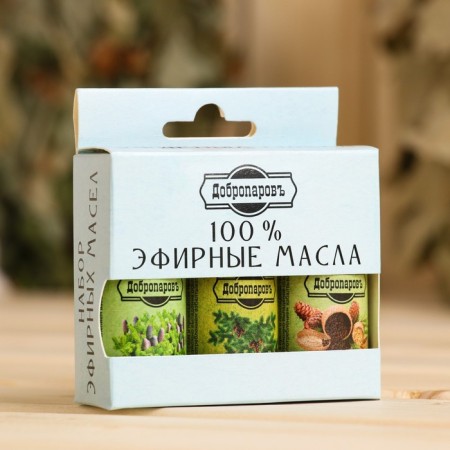 A set of essential oils pine, fir, cedar, "Dobroparov", 3 pcs of 17 ml-7