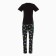 Female set (T -shirt, trousers), black color, size 44