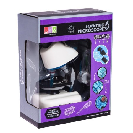 Children's microscope "Young scientist" The frequency of x100, x400, x1200, backlight, white color-9