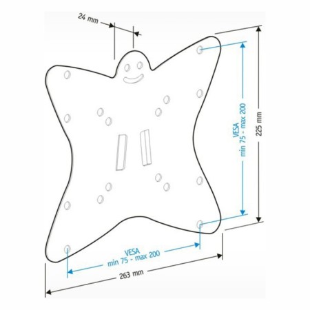 The bracket for LCD TV Holder LCDS-5049 19 "-32", 30 kg, the distance from the wall is 24mm.-1