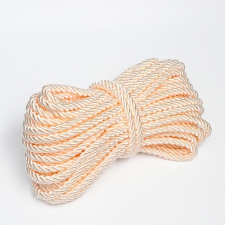 Cord for decor and finish, twisted, decorative, without braid, beige, 12 mm x 25 m