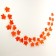 Decor "Girland from the leaves" Length: 2.4 m, width: 26 cm, red color