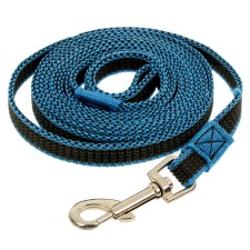 The leash zoonik is nylon with double latex thread, 3 m x 1.5 cm, blue