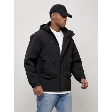 Male spring jacket, size 52, black color-2