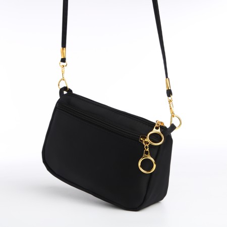 Bag Women's Cross-Bodi with a zipper, black color-1