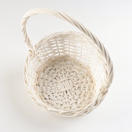 Wicker basket, 25x25x5x13.5x30 cm, white, willow-2