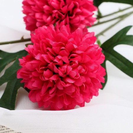 Artificial flowers "Georgin Sharovid" 7x60 cm, dark pink-1