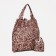 Household bag on the button, brown color