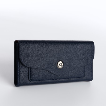 Women's wallet on magnet, blue color