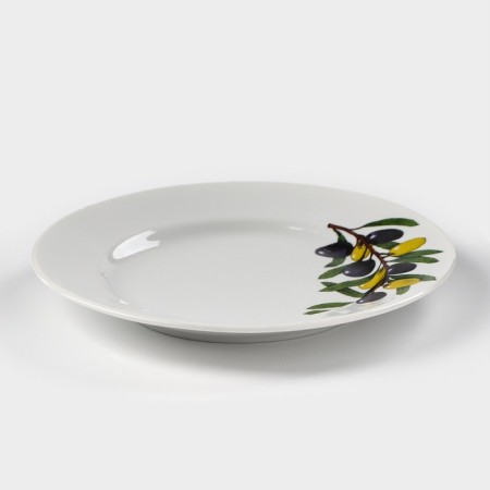 Porcelain plate "olives", d = 20 cm, white-1
