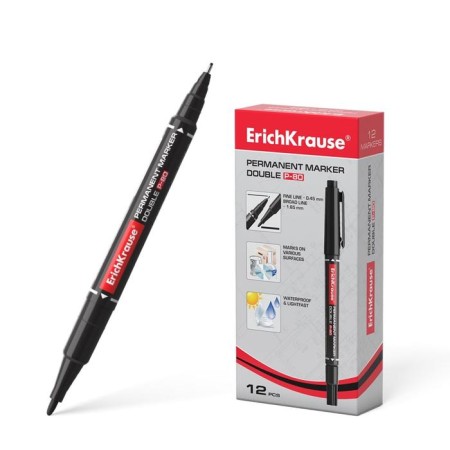 Marker Permanent Erichkrause Double P-80, bilateral, black