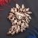 Brooch "Empress" heart flowering, red color in gold