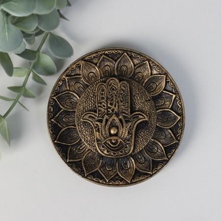 Focus stand Polystone "Fatima Hand" Gold 9.8x9.8x1 cm