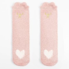 Women's terry socks minku, pink color, size 36-39 (23-25 ​​cm)