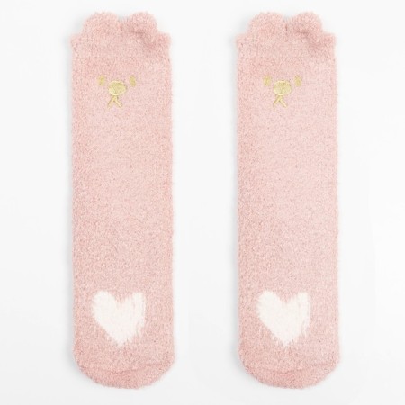 Women's terry socks minku, pink color, size 36-39 (23-25 ​​cm)