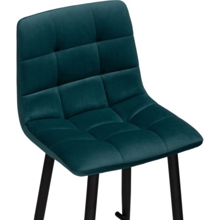 Baric stool for metal/velor, black/sea wave 43x42x93 cm-4