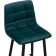 Baric stool for metal/velor, black/sea wave 43x42x93 cm