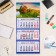 Quarterly calendar, trio "Nature - 3" 2025, 69 x 31 cm