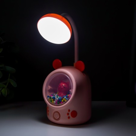 Table lamp "Ears" LED 3W USB pink 7x10x17 cm Risalux-4