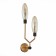 Sconces st. SL1174.301.02. Desima. 2x5 watts, G9, 4000K, 19.4x53.6 cm, brass color