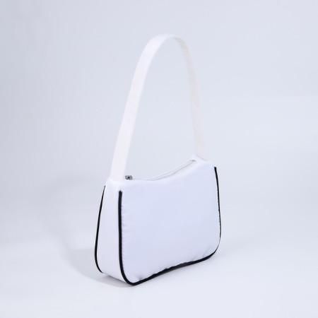 Youth bag with a zipper, white color-2