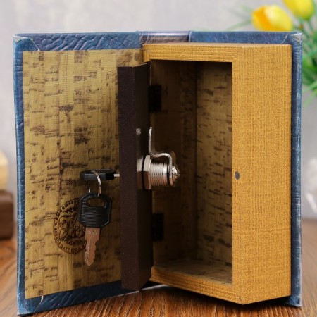 Safe tree Book Leather "My Napoleonic Plans" 17x11x5 cm-2
