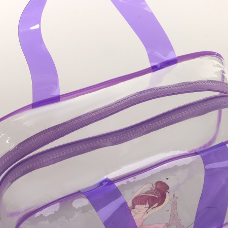 Lightning cosmetic bag, lilac color-2