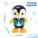 Penguin toy, works on batteries, dances, light and sound effects