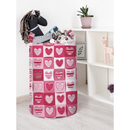 Basket for toys "Panel with hearts, size 40x60 cm