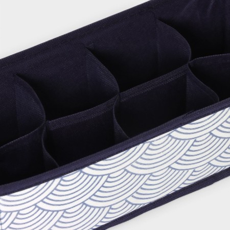 Organsiser for storing linen “Wave”, 8 cells, 28 × 14 × 10 cm, blue color-4