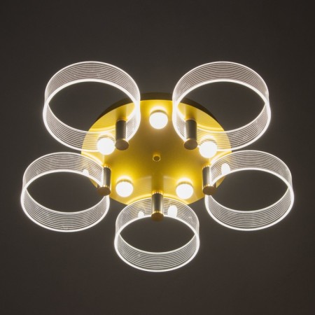 Kvorum chandelier LED 48W 3000-6000K gold 50x50x10cm-4